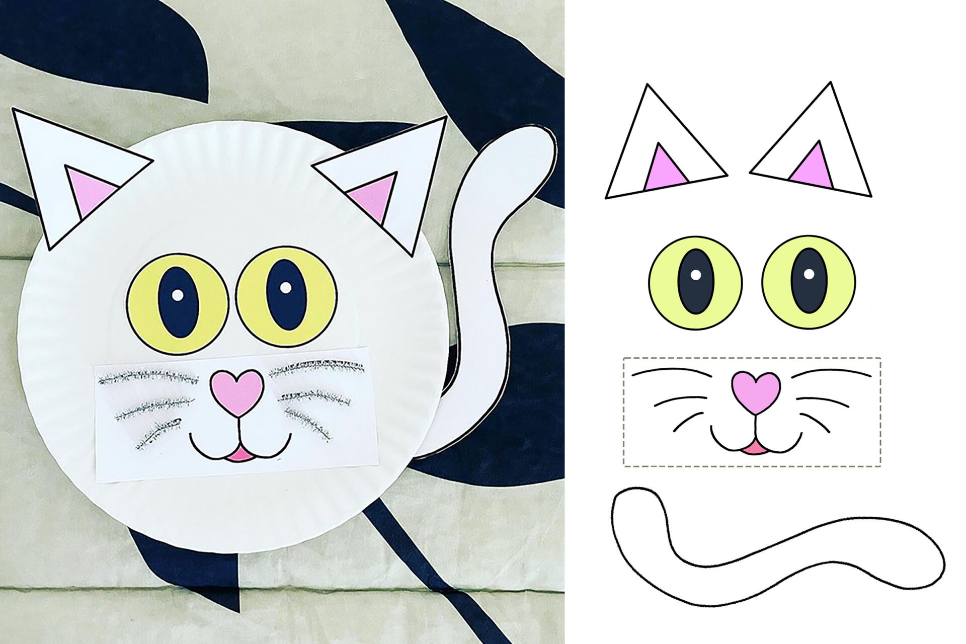 Printable Cat Craft For Kids with Free Cutouts The Hollydog Blog