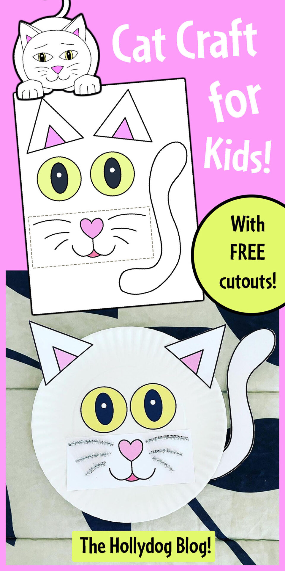 Printable Cat Craft For Kids with Free Cutouts The Hollydog Blog