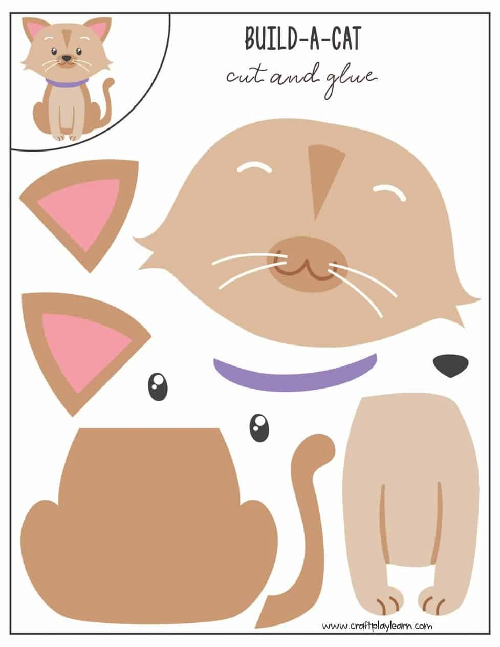 Printable Cat Craft Template Free Printable