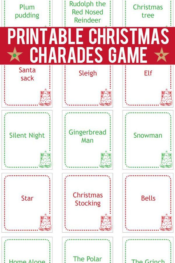 printable charades cards