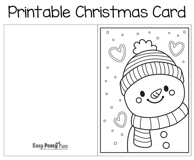 Printable Christmas Cards To Color