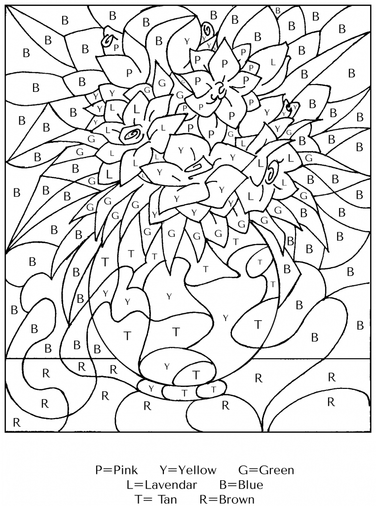 printable color by number pages for adults