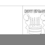 Printable Coloring Birthday Cards Free