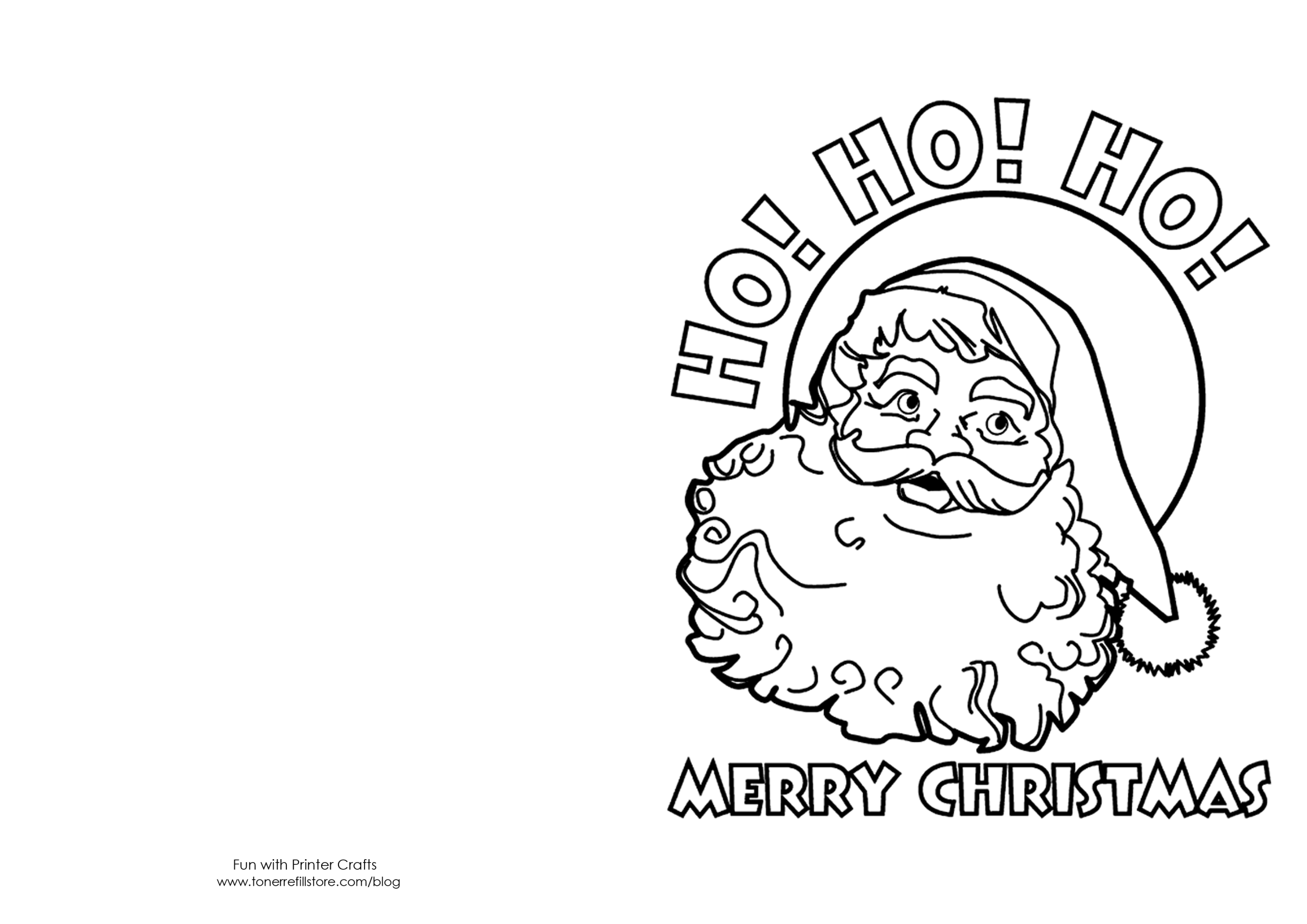 Printable Coloring Christmas Cards
