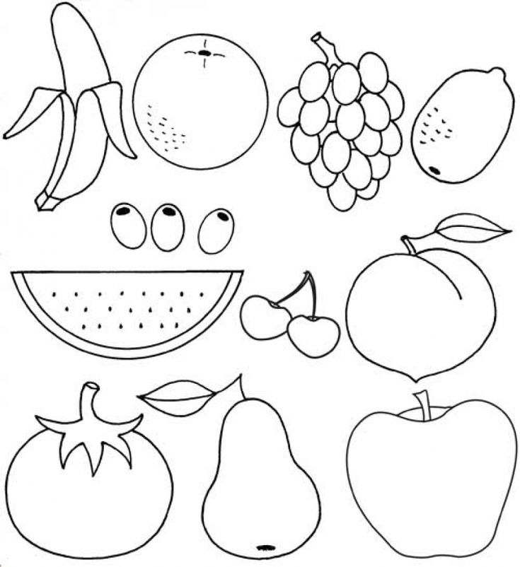 printable coloring fruits