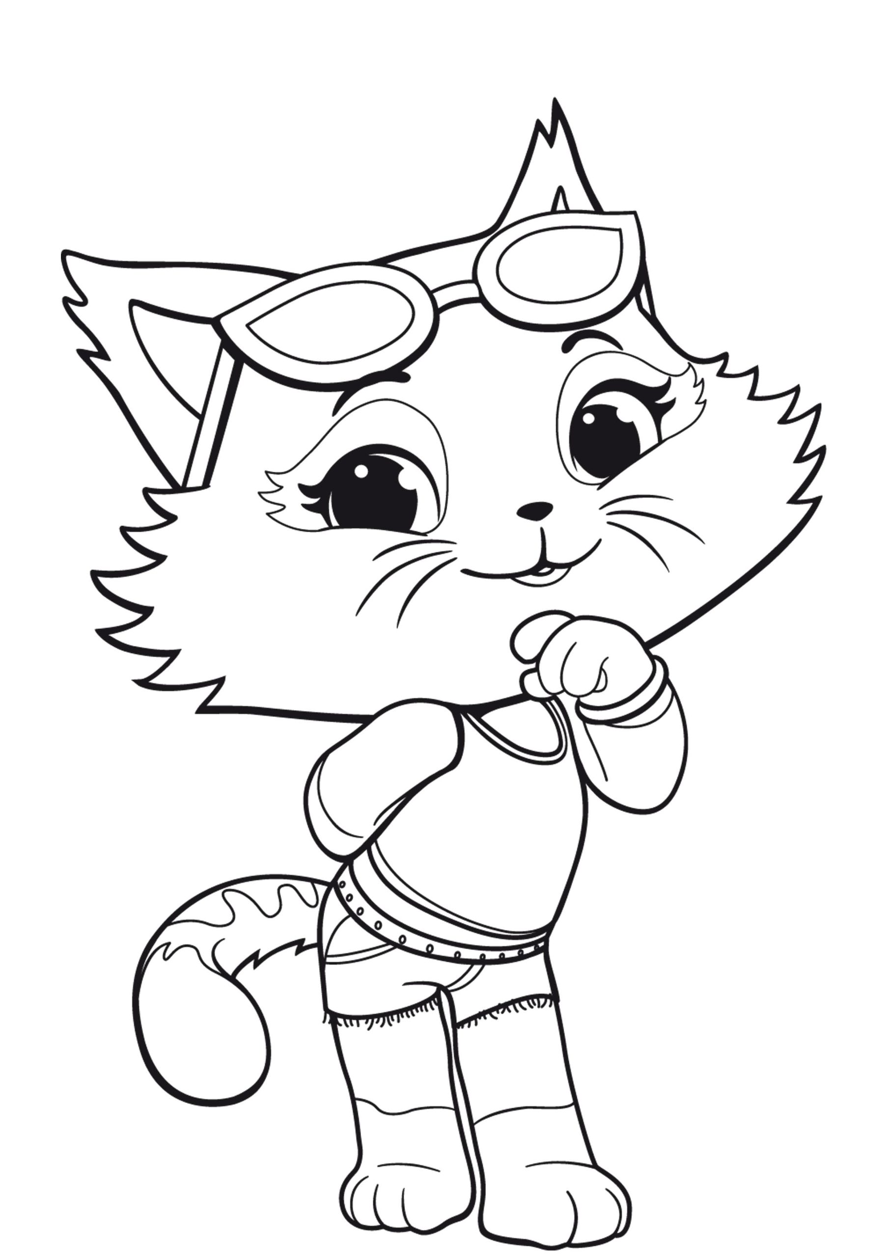 printable coloring pages for girls cats