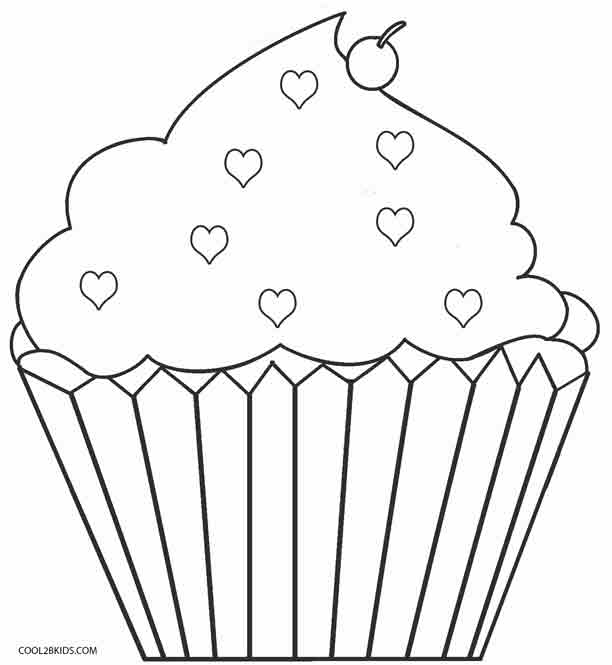 Printable Coloring Pages Cupcakes Free Printable Templates