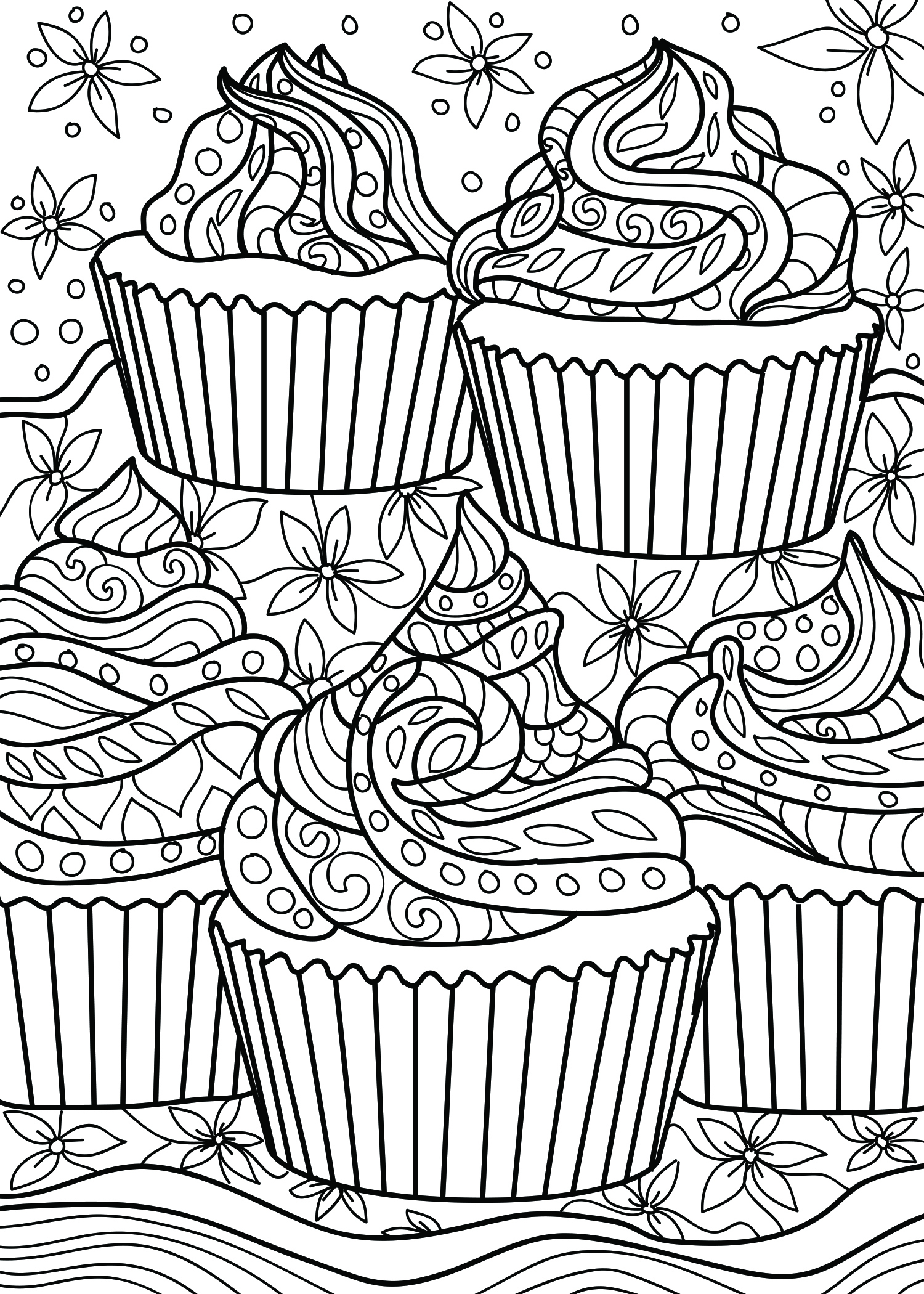 Printable Coloring Pages Cupcakes Free Printable Templates