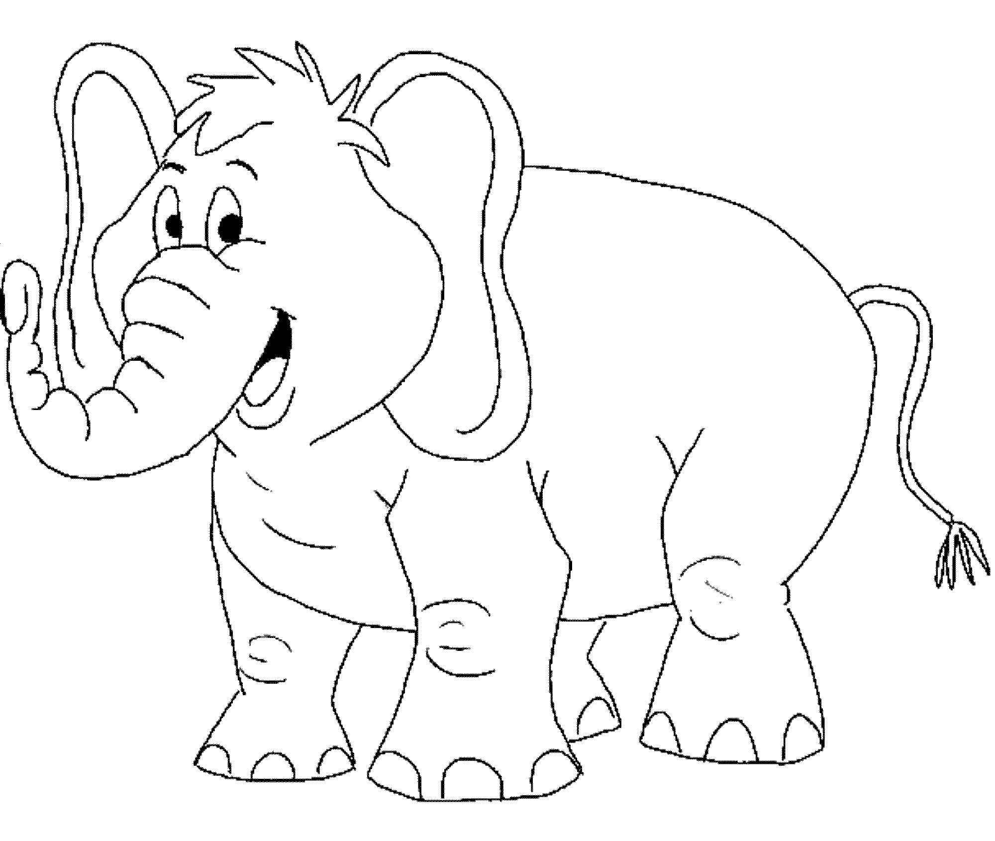 Printable Coloring Pages Elephant