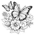 Printable Coloring Pages Flowers And Erflies Infoupdate