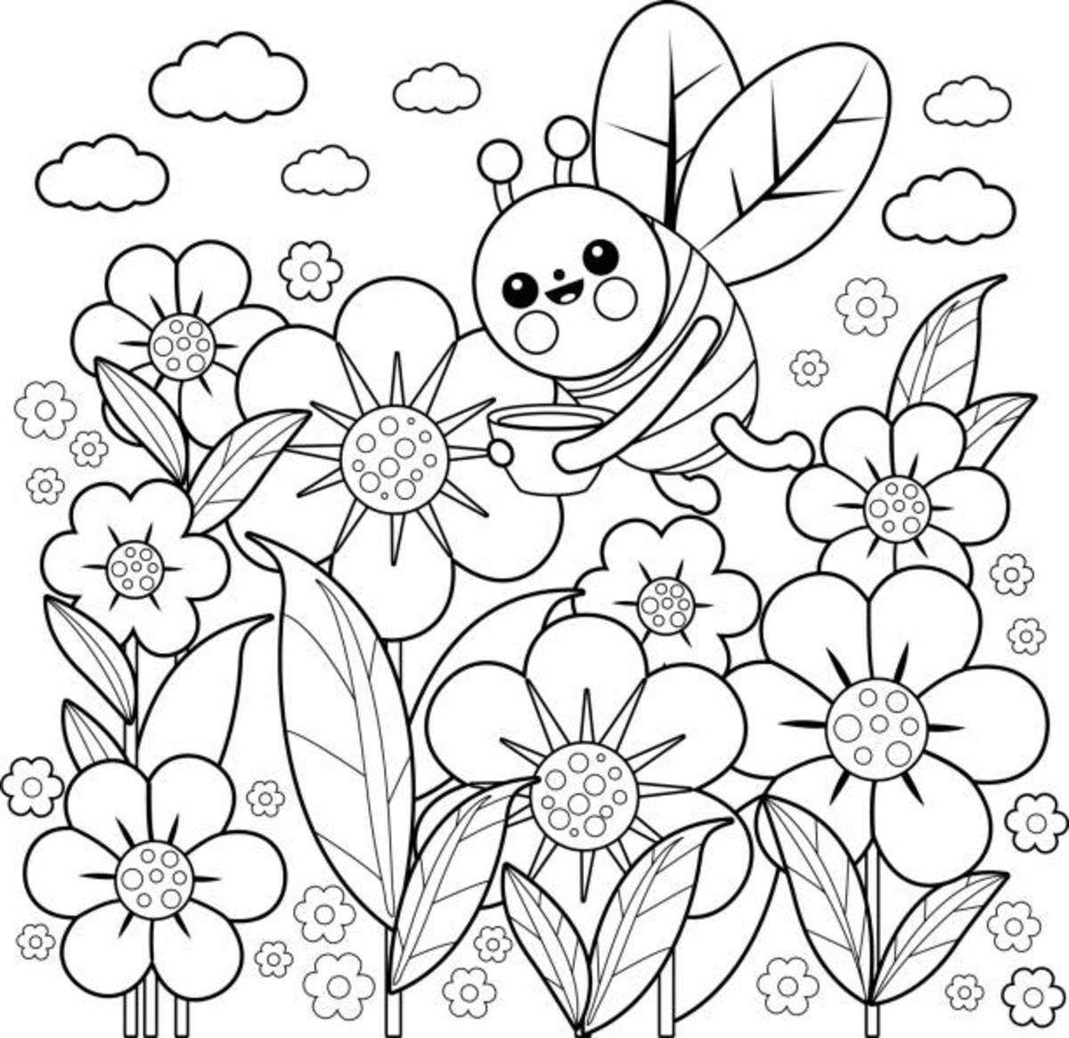 Printable Coloring Pages Flowers Kids Sheenaowens Flower Coloring 