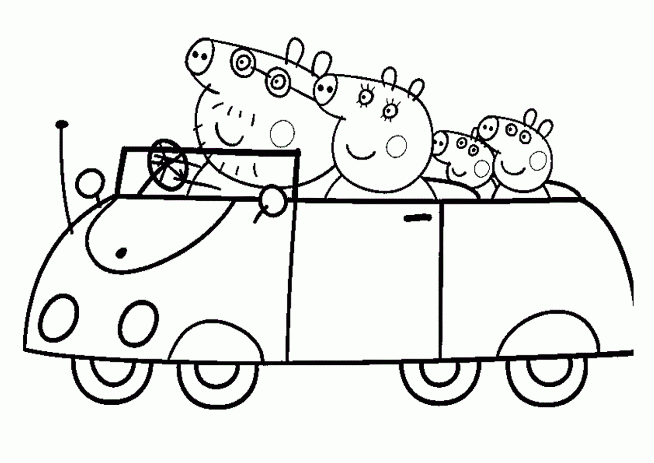 Printable Coloring Pages Peppa Pig Coloring Home