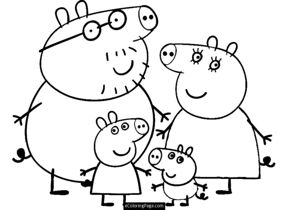 Printable Coloring Pages Peppa Pig Coloring Home