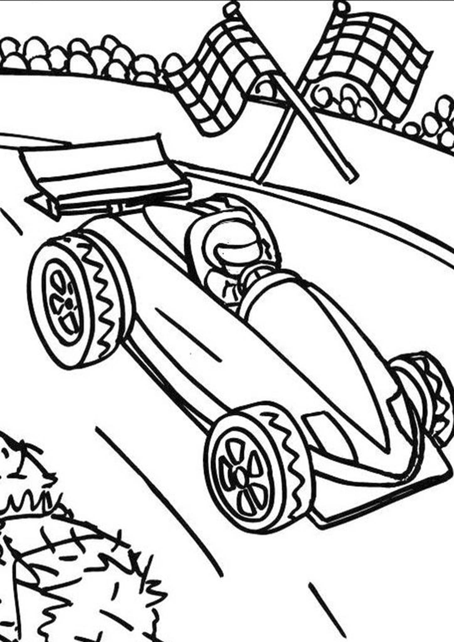 Printable Coloring Pages Race Cars