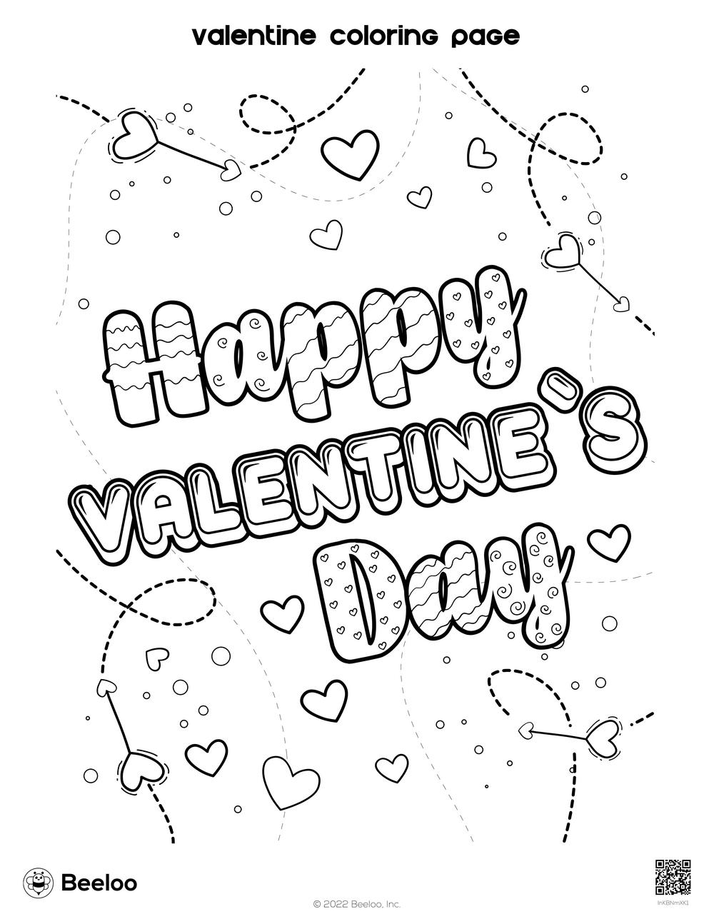 Printable Coloring Valentines Day Crafts Prntbl 