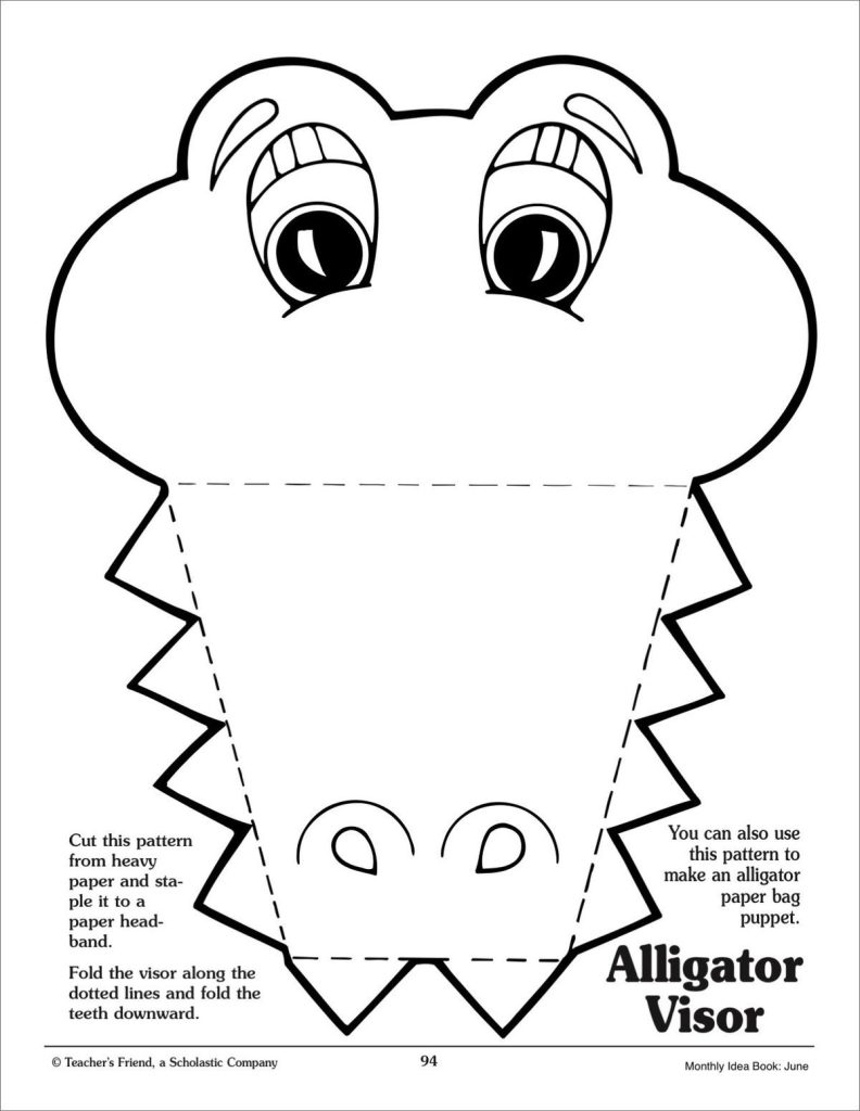 Printable Crocodile Craft Template Printable Word Searches