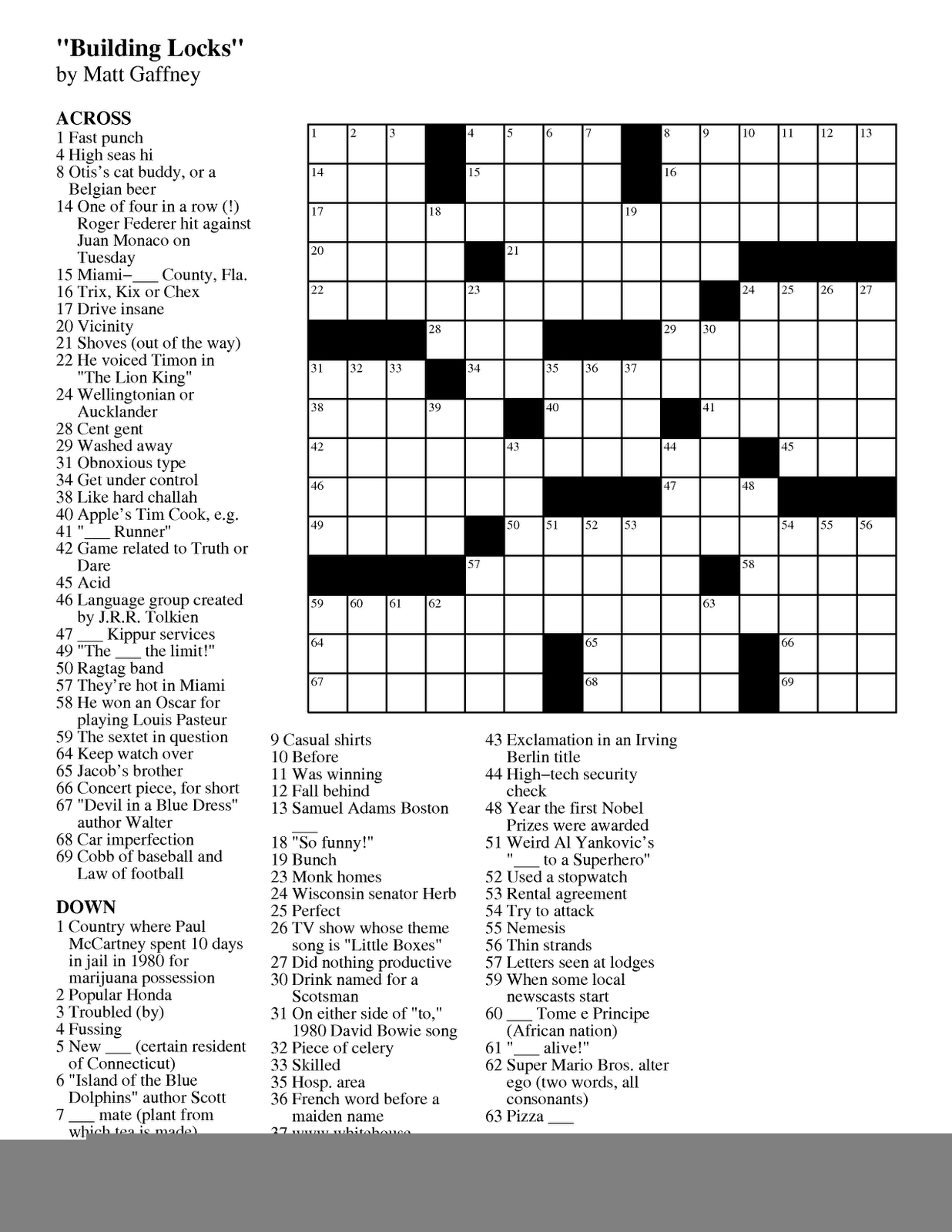 Printable Crossword Puzzle Medium Difficulty Printable Crossword Puzzles