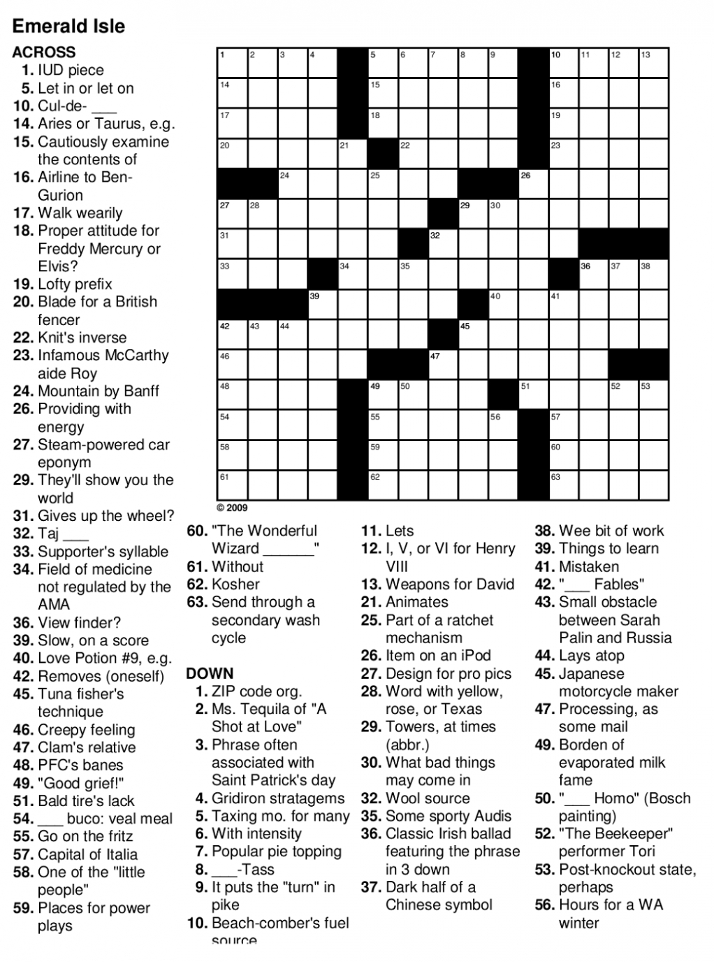 Printable Crossword Puzzles Free Printable Crossword Puzzles For 