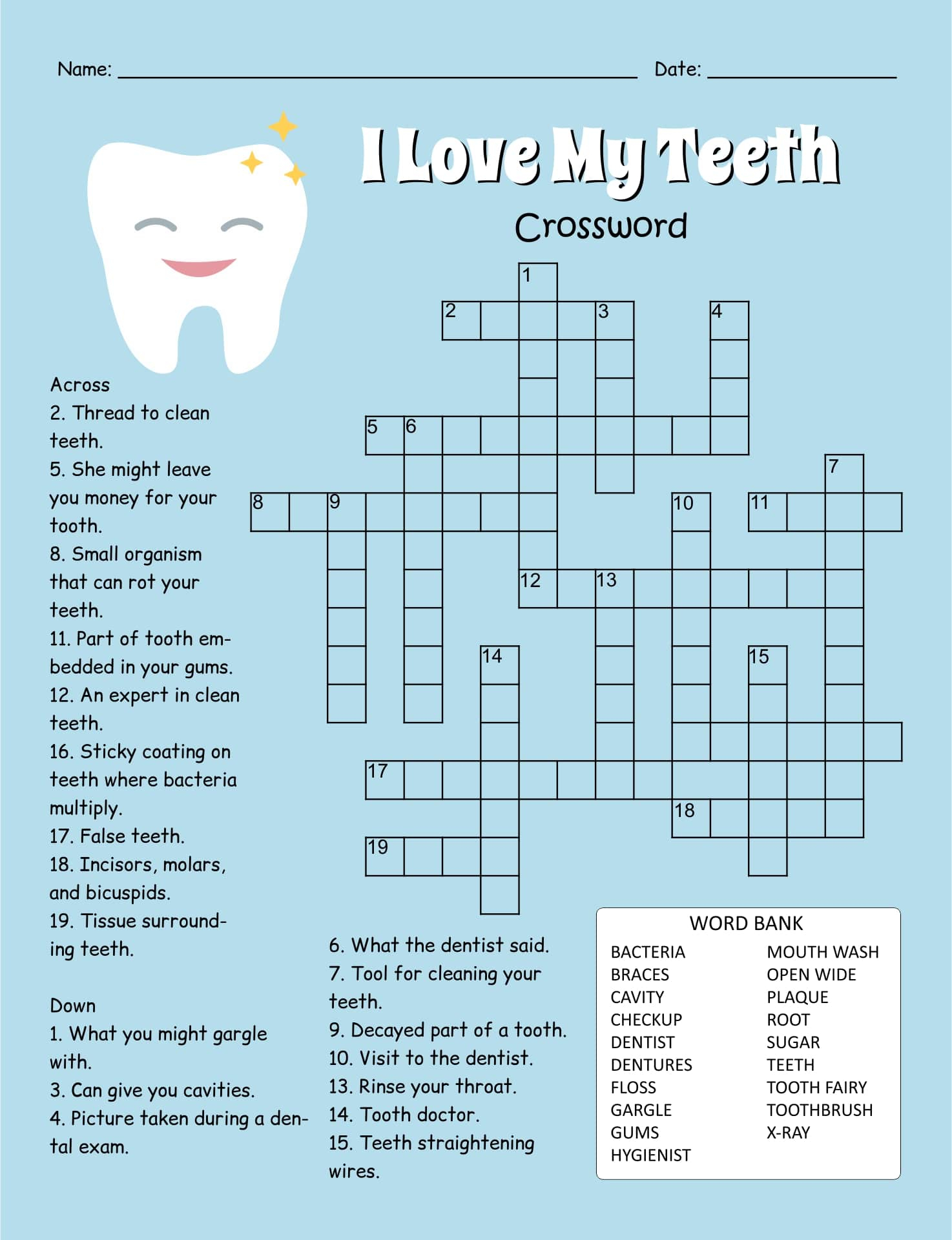 crossword puzzles free printable