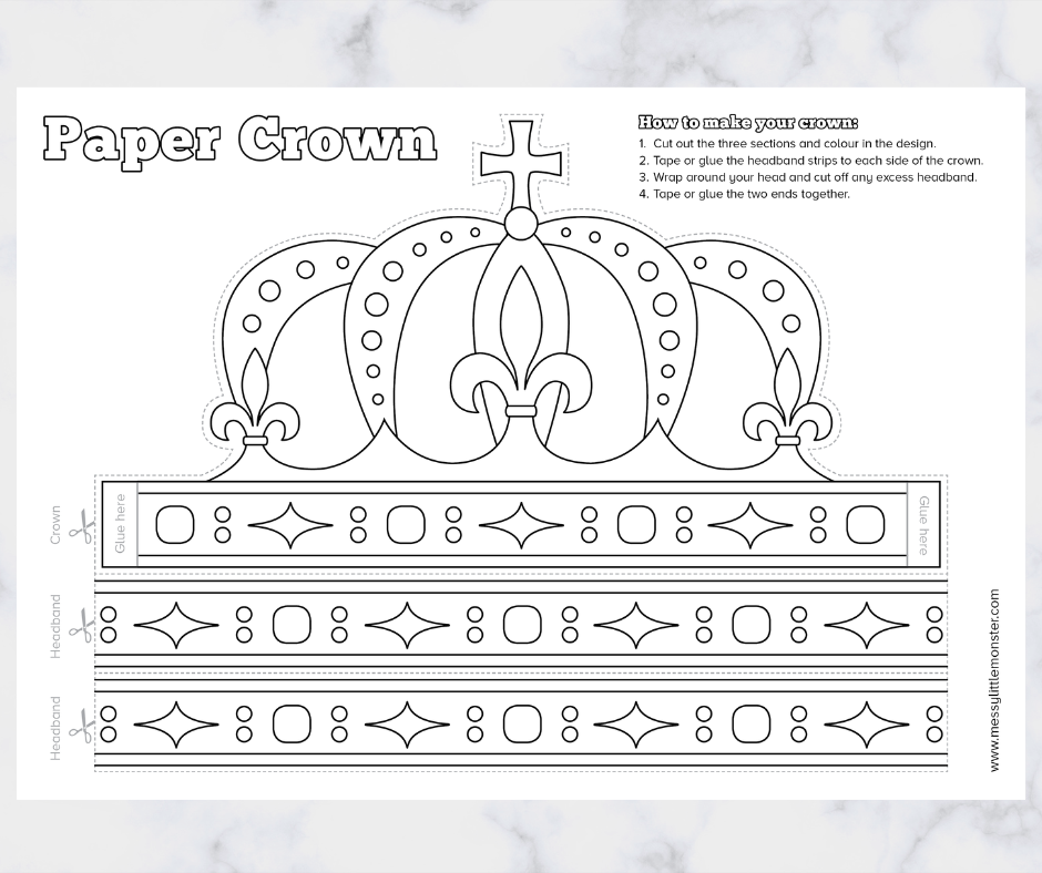 Printable Crown Template Make Your Own Paper Crown Craft Fit For A 