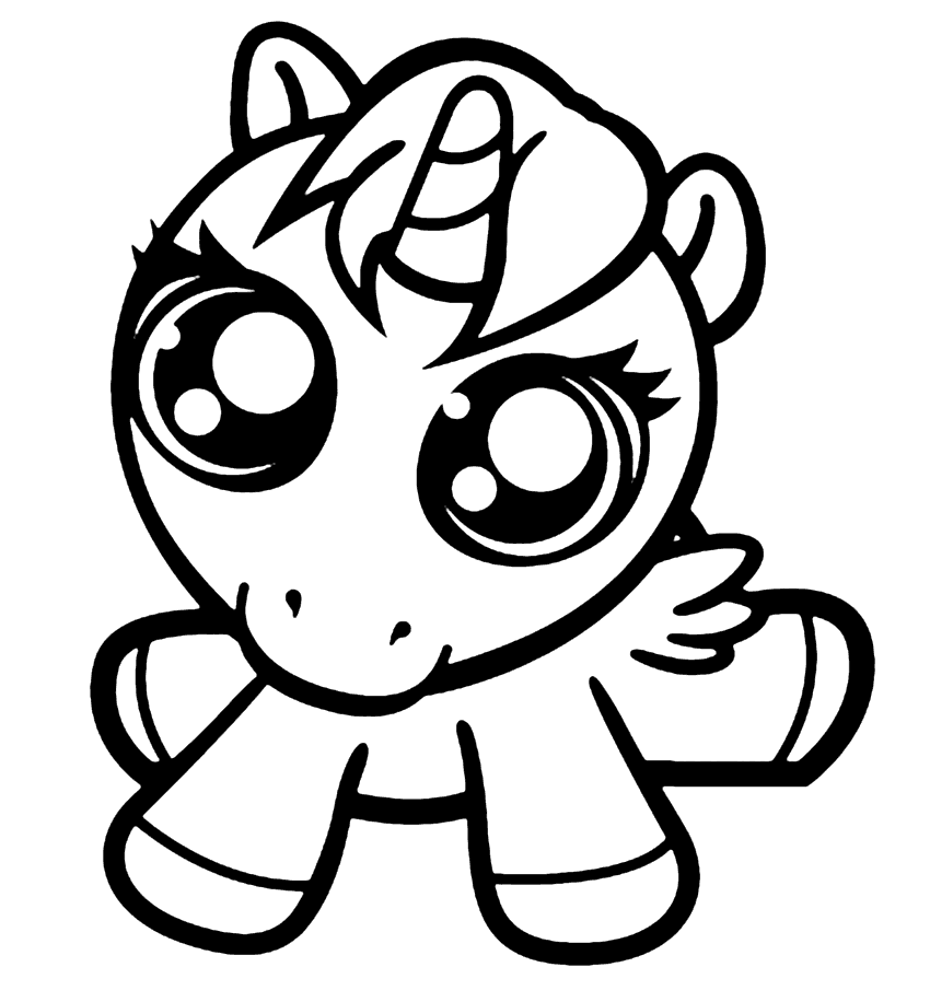Printable Cute Unicorn Coloring Pages Qustag