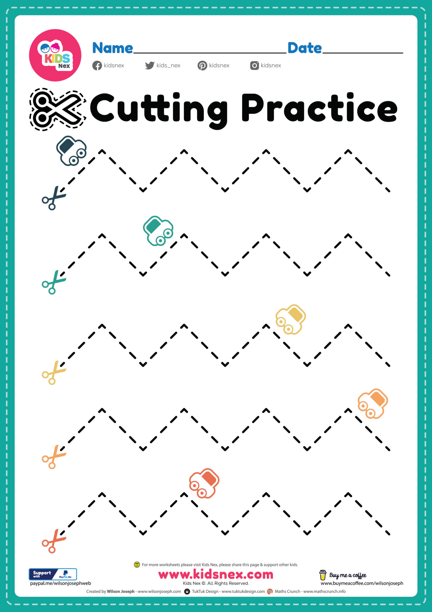 Printable Cutting Activities For Kindergarten