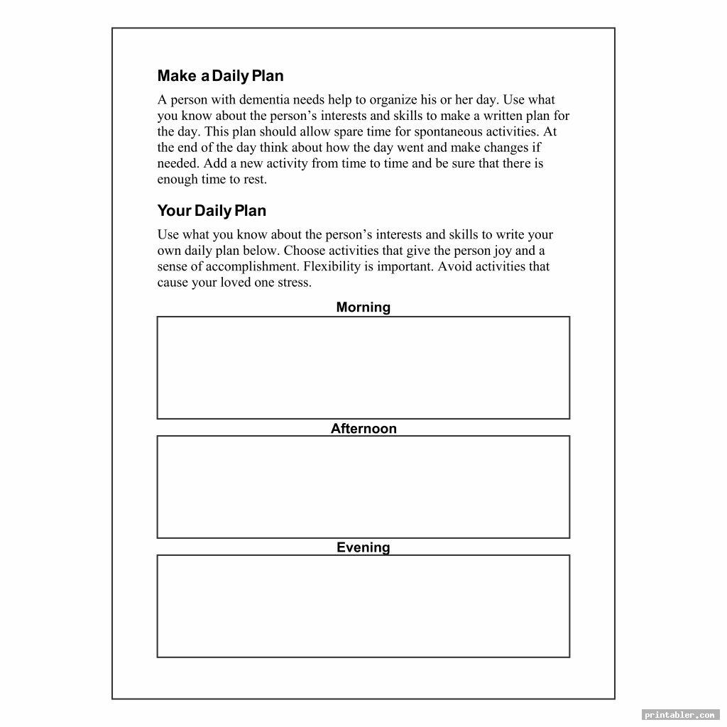 Printable dementia activities printable templates
