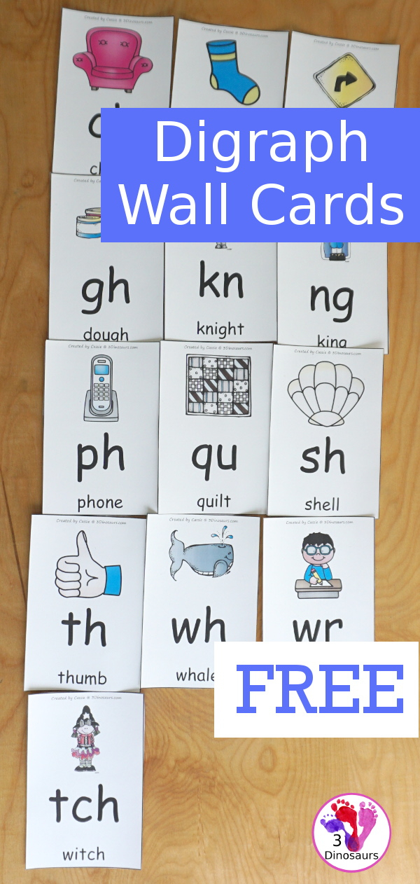 Printable Digraph Cards