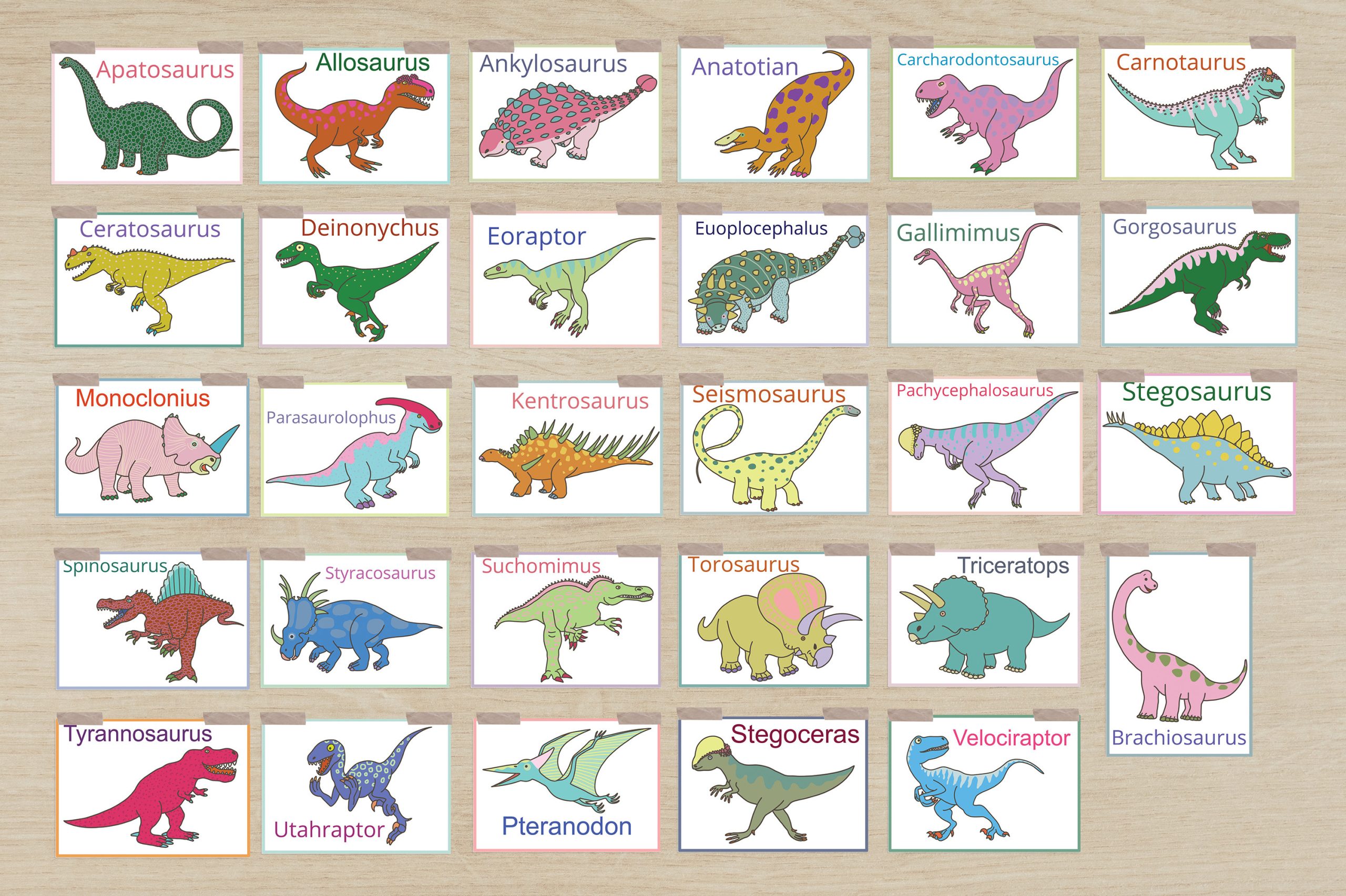 Printable Dinosaur Cards