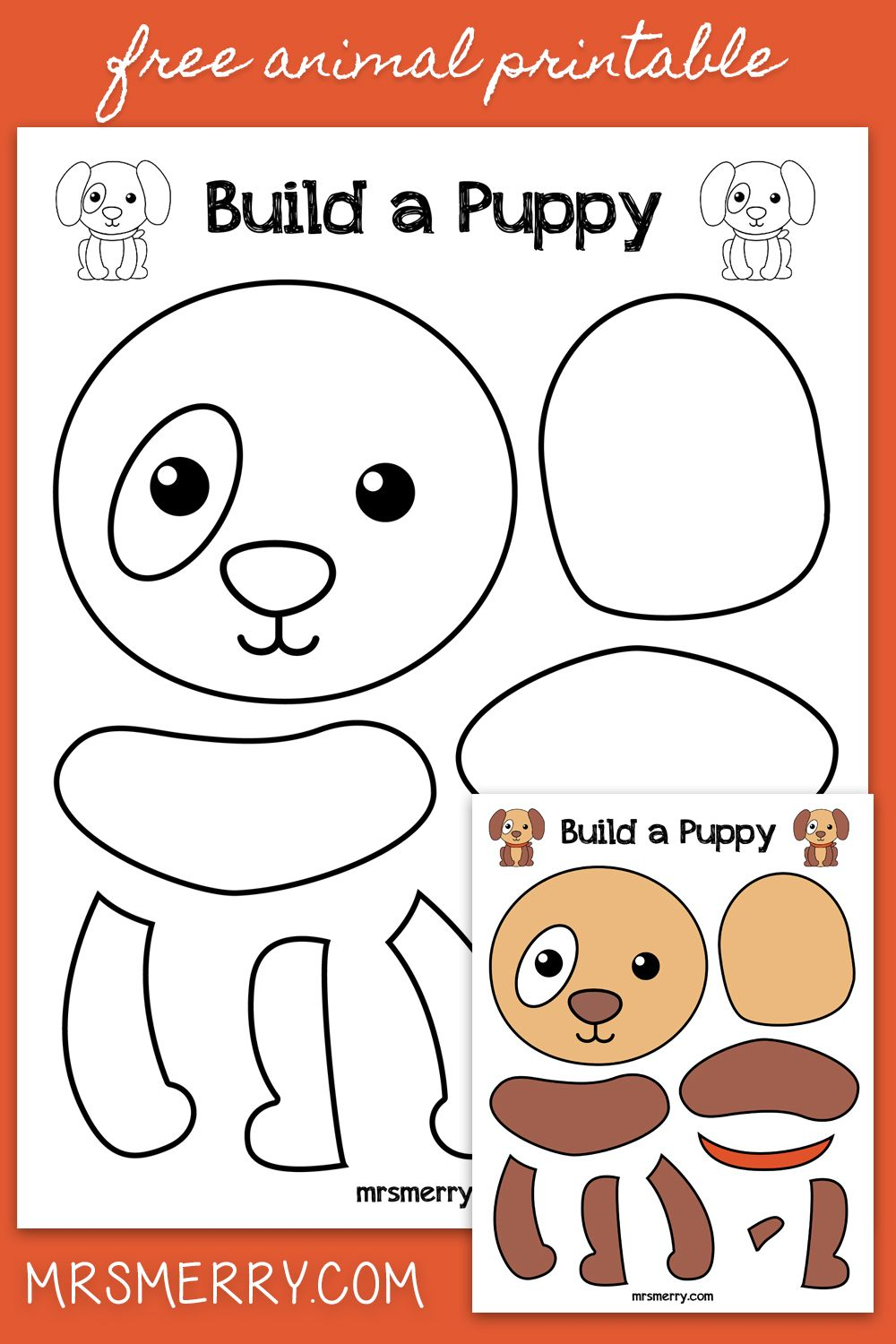 Printable Dog Craft Template Printable World Holiday