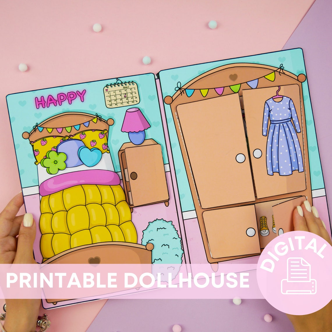 Printable Dollhouse Busy Book Activities For Kids PDF Etsy