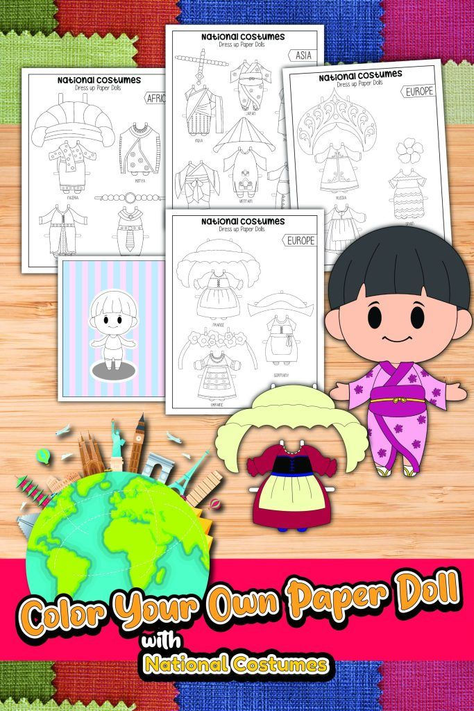 Printable Dress Up Dolls From Around The World With 32 National 
