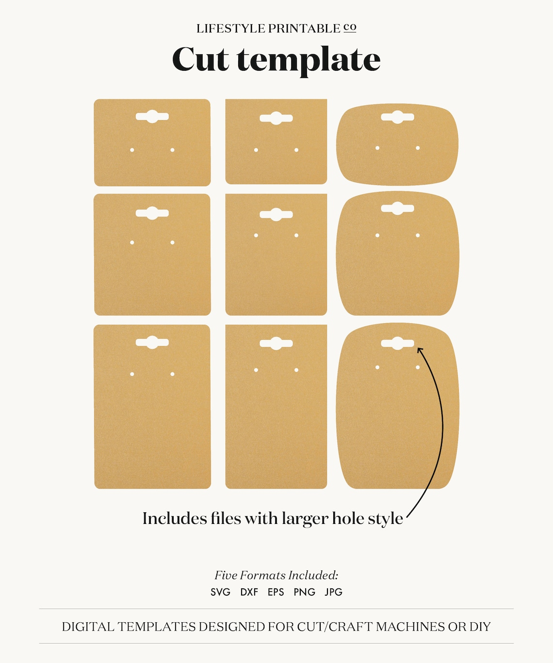 Printable Earring Card Design