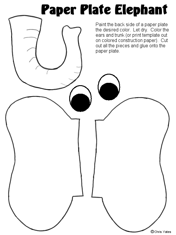 printable elephant craft