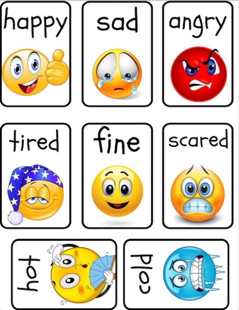 Printable Emotion Flash Cards