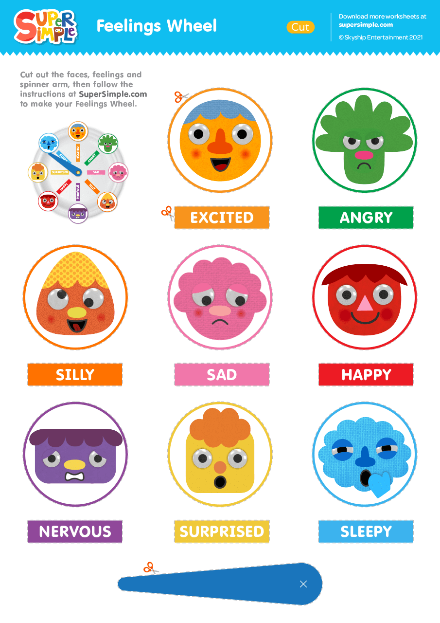 emotions activities for kids printable