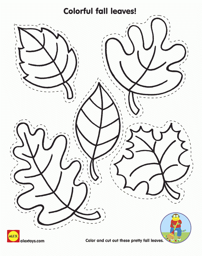 Printable Fall Leaves Coloring Home