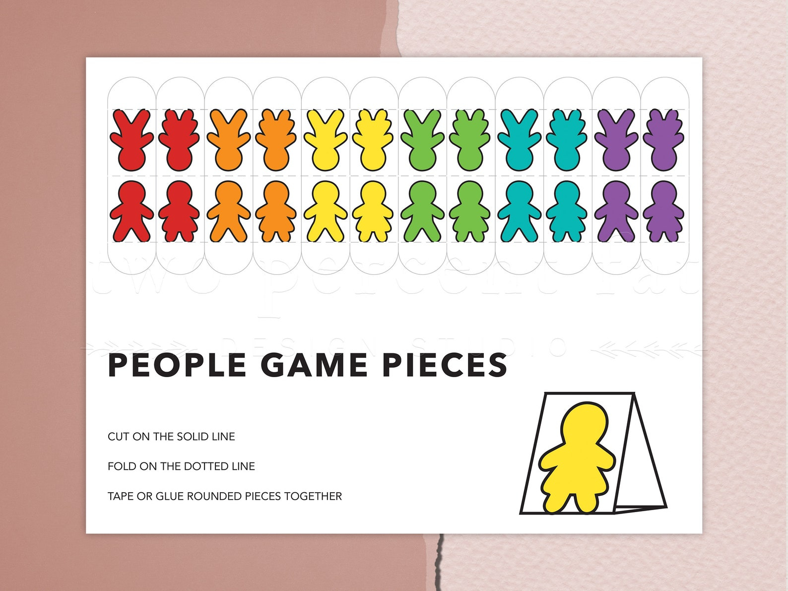Printable Game Pieces Board Game Pieces Template Board Game Etsy