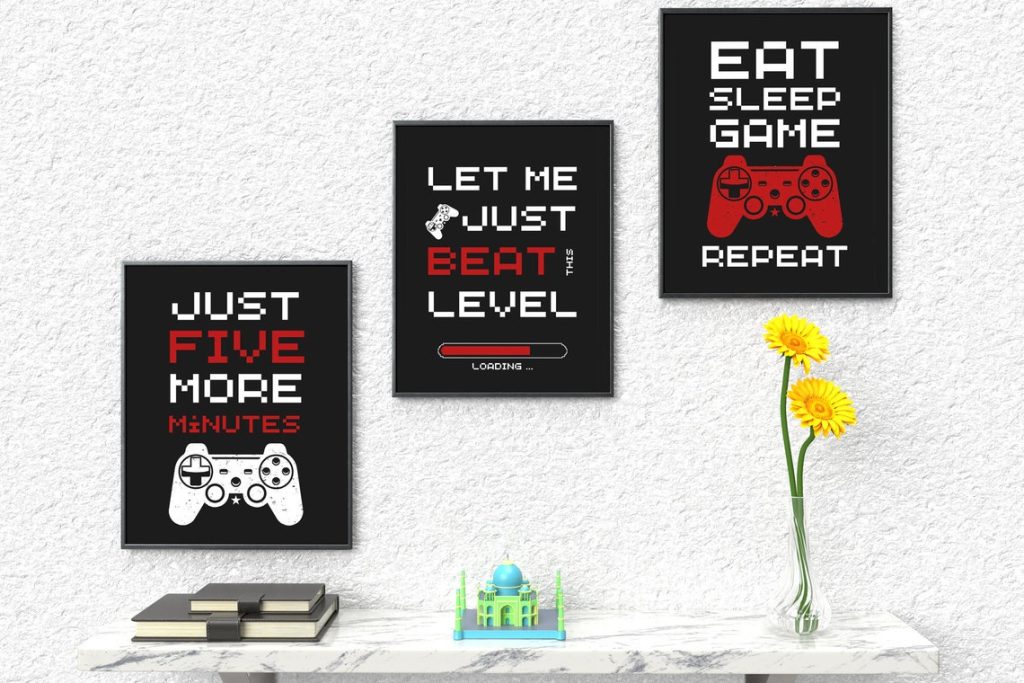 Printable Gamer Wall Art Wall Decor Set Of 3 Posters Gaming Art