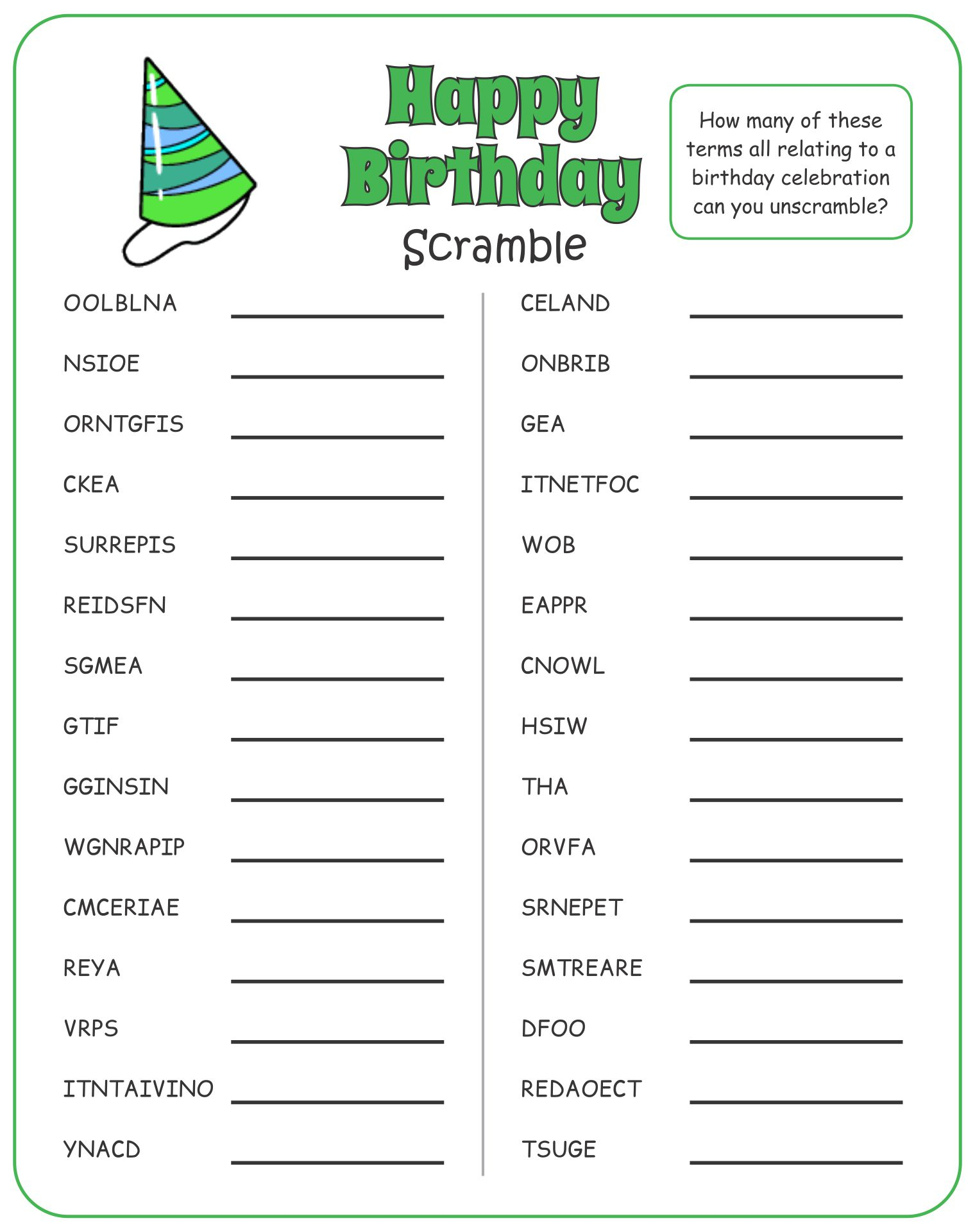 printable games adults