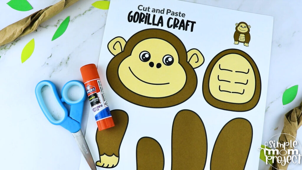 printable gorilla craft