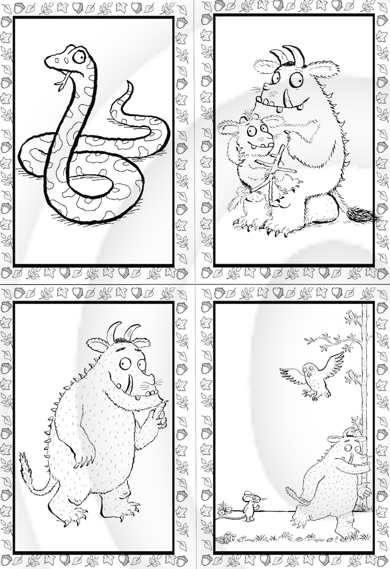 free printable gruffalo activities for toddlers