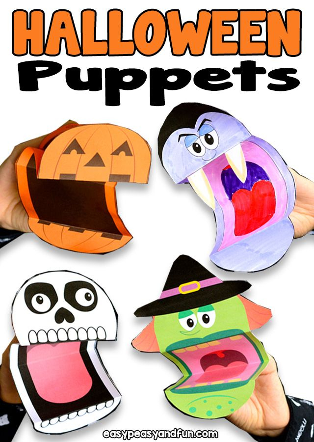 Printable Halloween Puppets Halloween Crafts For Kids Fun Halloween 