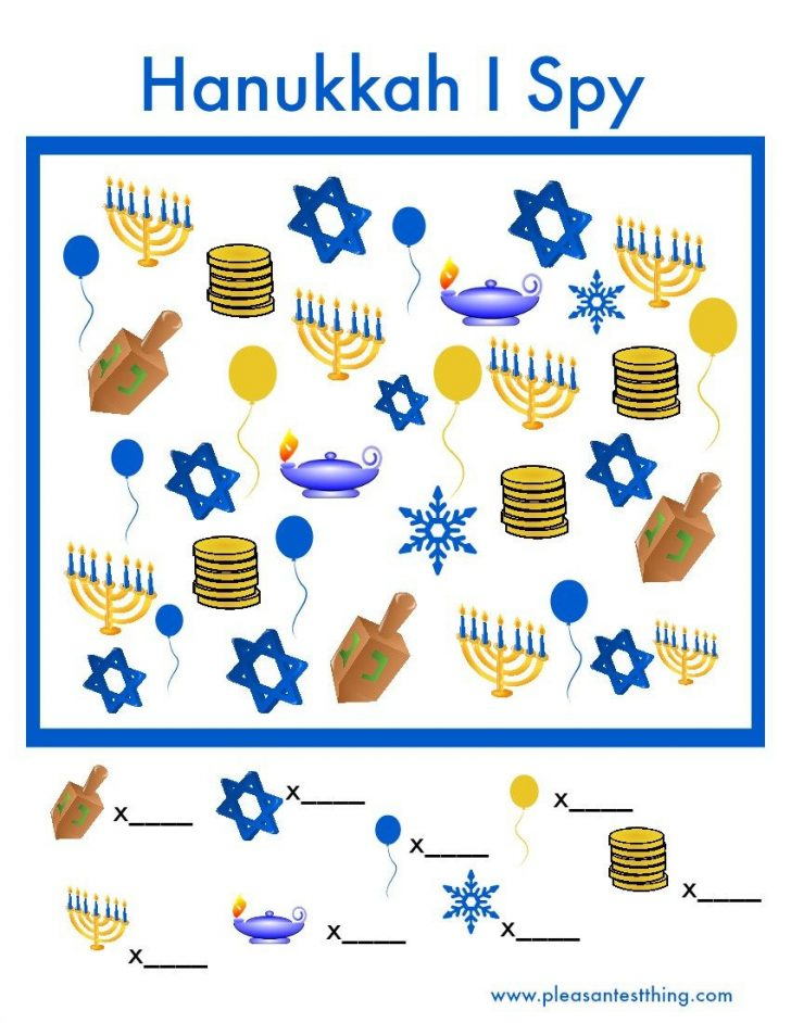 Printable Hanukkah I Spy Game Hanukkah Activities Printable Bingo Cards