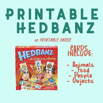 Printable Hedbanz By Miss Daniella V Teachers Pay Teachers