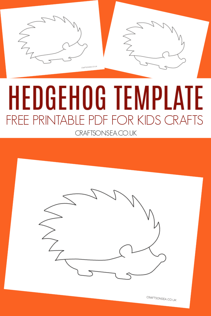 printable hedgehog craft template