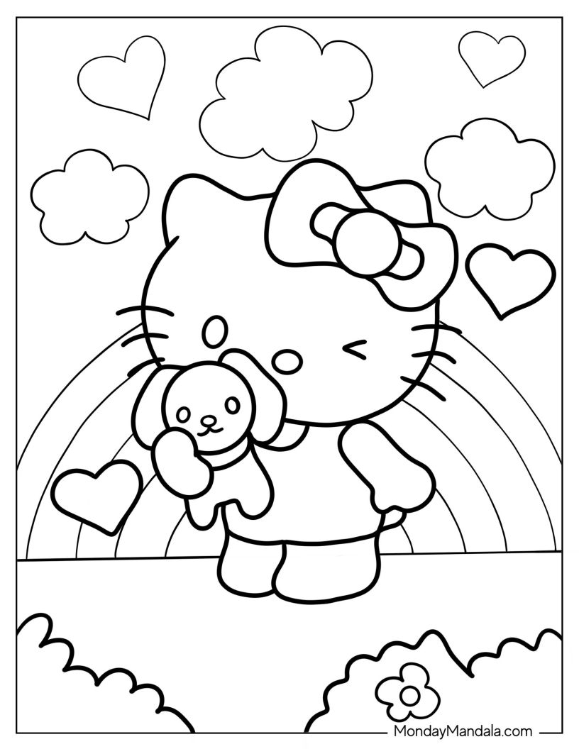 Printable Hello Kitty Coloring Sheets Prntbl concejomunicipaldechinu 