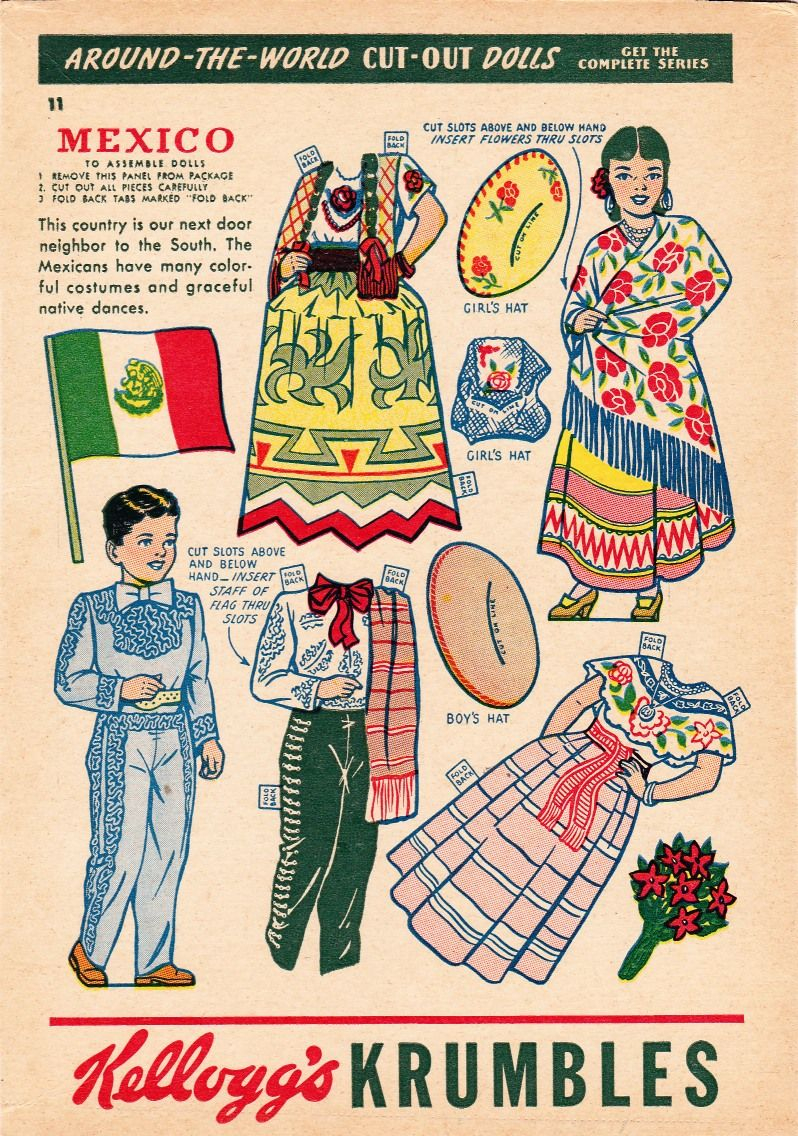 Printable Hispanic Heritage Paper Doll Project