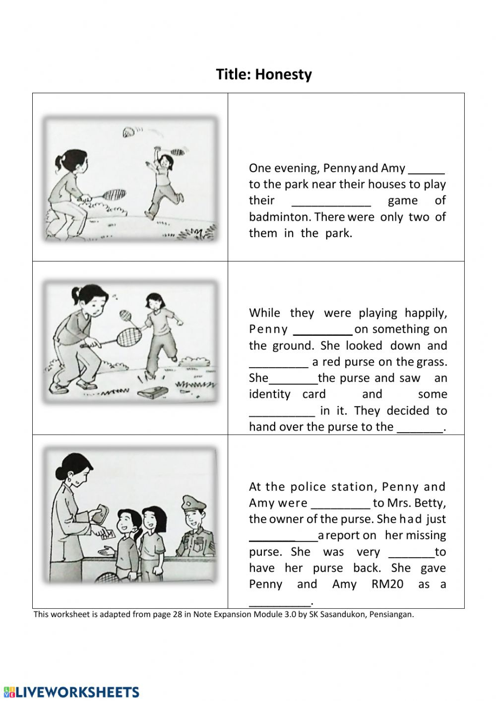 Printable Honesty Worksheets Pdf Printable Worksheets