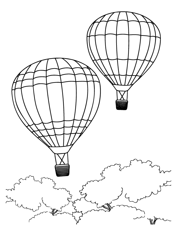 Printable Hot Air Balloon Coloring Pages Free Printable Templates